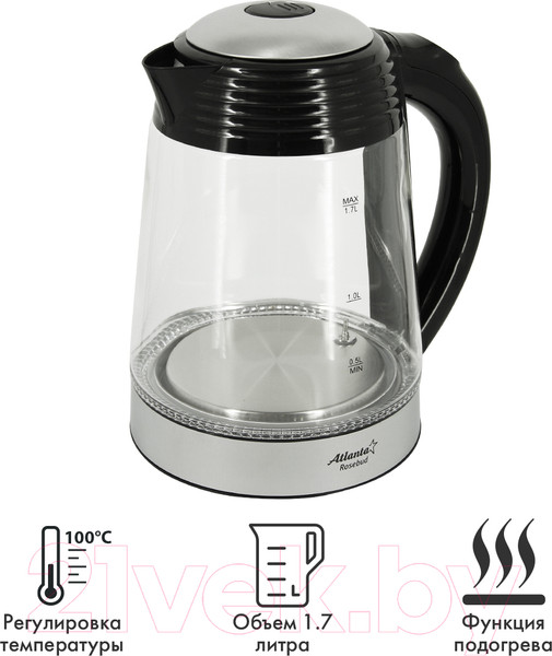 Изображение товара Электрочайник Atlanta ATH-2535 (черный)