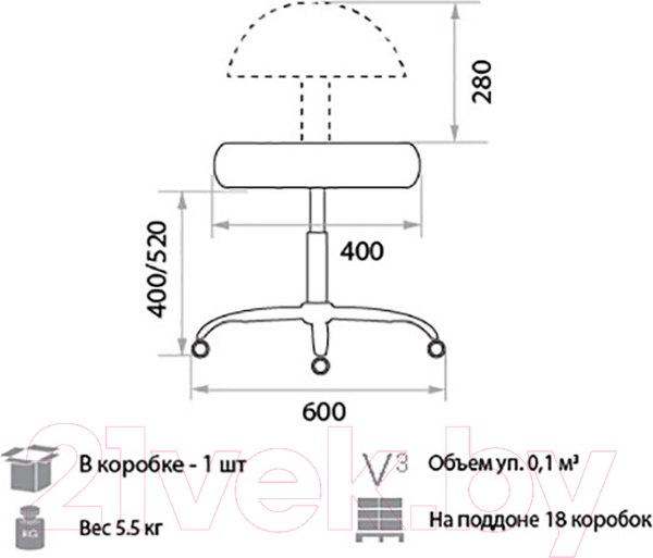 Изображение товара Кресло офисное Белс Соло Хай GTSN V / 452652/V4 (кожзам, черный)