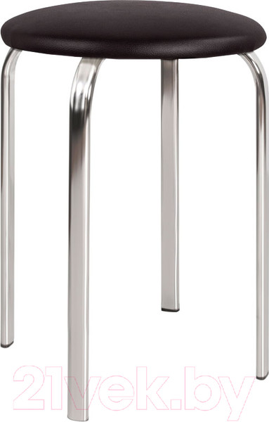 Изображение товара Табурет Белс Пенто Chrome V / 450885/V3 (кожзам, темно-коричневый)