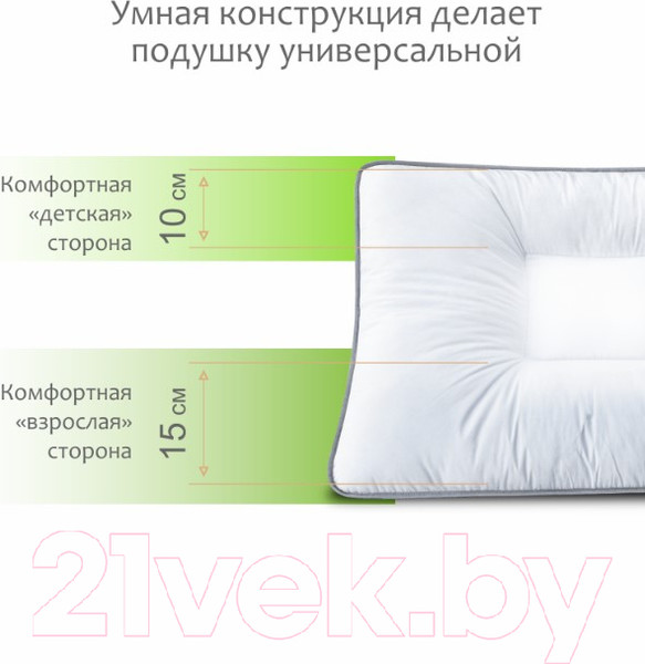 Изображение товара Подушка для сна Espera Quadro DeLuxe 3000 3D ЕС-4165 (50x70)