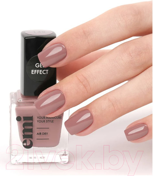 Изображение товара Лак для ногтей E.Mi Ультрастойкий Gel Effect Макадамия №148 (9мл)