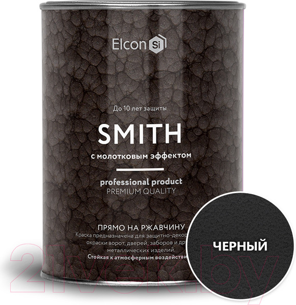 Изображение товара Краска Elcon Smith с молотковым эффектом (800г, черный)