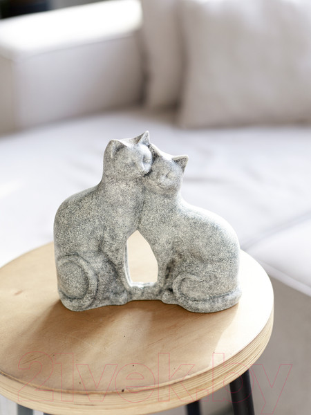 Изображение товара Статуэтка Нашы майстры Влюбленные коты / 3036 (серый)