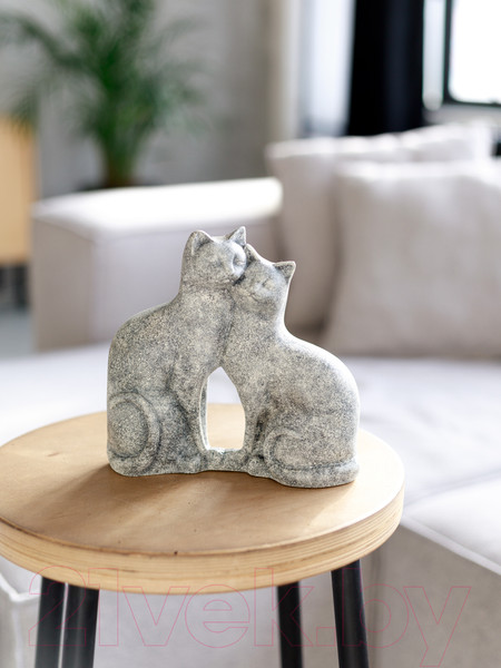 Изображение товара Статуэтка Нашы майстры Влюбленные коты / 3036 (серый)