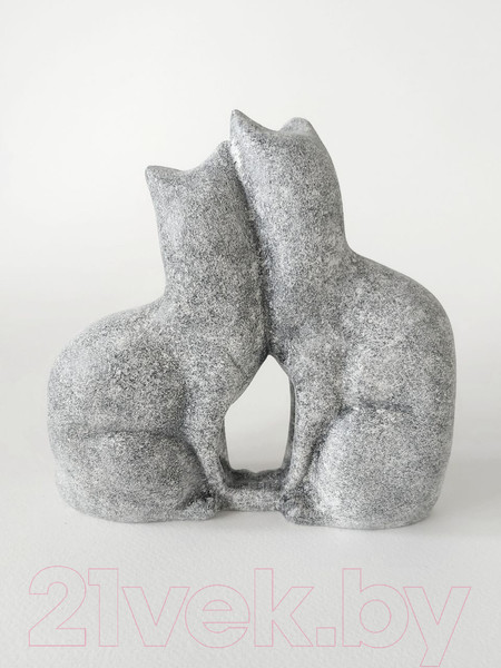Изображение товара Статуэтка Нашы майстры Влюбленные коты / 3036 (серый)