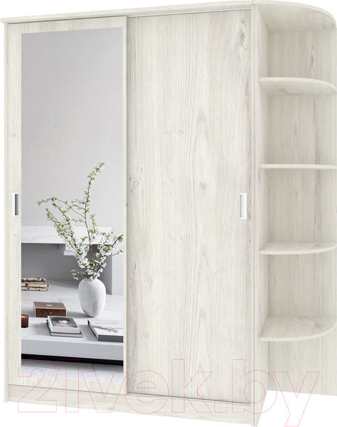 Изображение товара Шкаф-купе Кортекс-мебель Лагуна ШК05-01 (дуб монтерей, правая консоль)