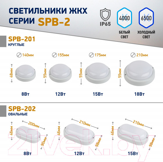 Изображение товара Светильник ЖКХ ЭРА SPB-202-0-40K-012 / Б0047621