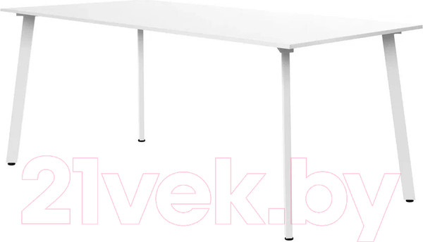 Изображение товара Обеденный стол Millwood Шанхай Л18 160x80 (белый/металл белый)