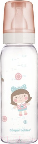 Изображение товара Бутылочка для кормления Canpol С рисунком / 42/201 (240мл, розовый)