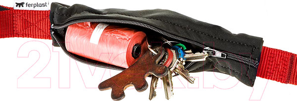 Изображение товара Поводок Ferplast Leash Pocket Matic G25/120 / 77182022 (красный)