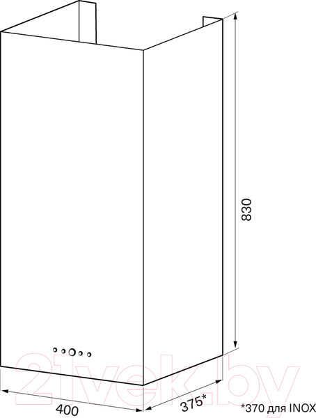 Изображение товара Вытяжка коробчатая Krona Dita R 400 PB / КА-00002602 (черный)
