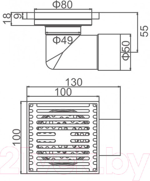 Изображение товара Трап для душа Gerhans K80610-10