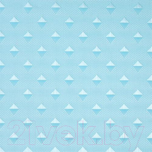 Изображение товара Шторка-занавеска для ванны V-line Бриллиант (ромб/светло-голубой)