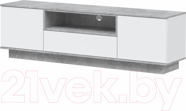 Изображение товара Горка Интерлиния Quartz-6 с подсветкой (белый платинум/бетон)