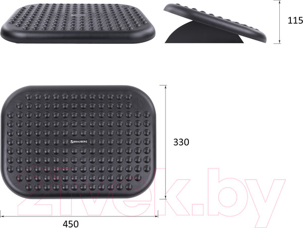 Изображение товара Подставка для ног Brauberg 45x35 / 531495 (черный)