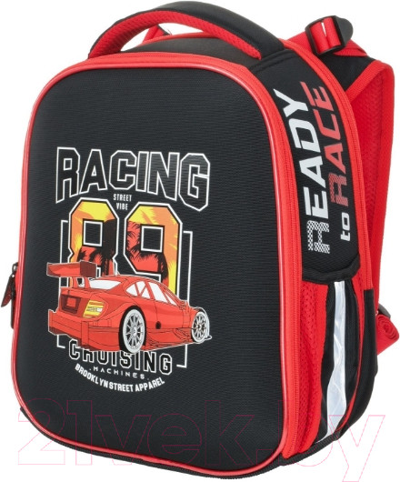 Изображение товара Школьный рюкзак Schoolformat Ergonomic 2А4М Race And Drift РЮКЖК2А4М-РНД (черный)