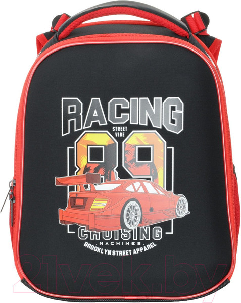 Изображение товара Школьный рюкзак Schoolformat Ergonomic 2А4М Race And Drift РЮКЖК2А4М-РНД (черный)