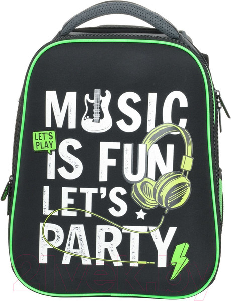 Изображение товара Школьный рюкзак Schoolformat Ergonomic 3А4 Music РЮКЖК3А4-МЗИ (черный)