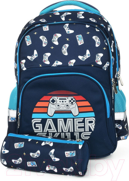 Изображение товара Школьный рюкзак Schoolformat Soft 2 + Gamers РЮКМ2П-ГЕР (синий)