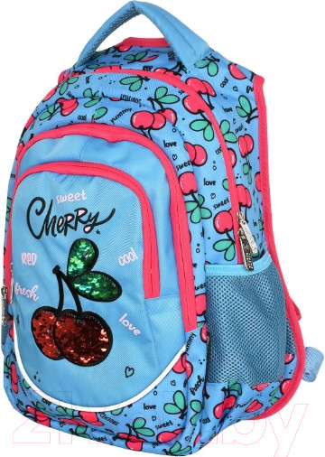 Изображение товара Школьный рюкзак Schoolformat Soft 3 Cherries РЮКМ3-ЧРИ (голубой)