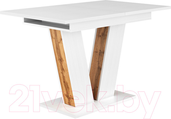 Изображение товара Обеденный стол Eligard Kai раздвижной 118-157x76x72 (белый структурный)