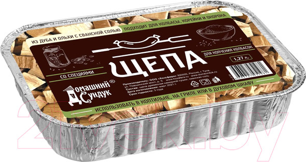 Изображение товара Щепа для копчения Домашний Сундук Для колбасок ДС-363