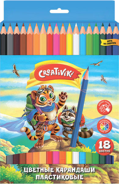 Изображение товара Набор цветных карандашей Creativiki ЦКП18КР (18цв)