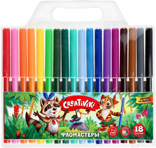 Изображение товара Фломастеры Creativiki ФЛВ18КР (18цв)