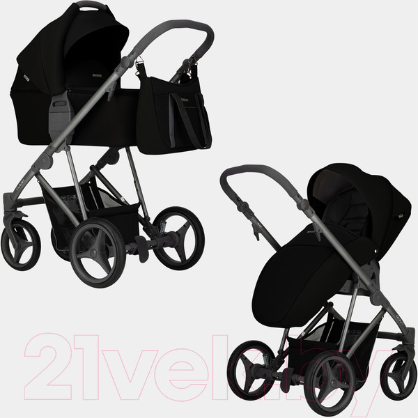 Изображение товара Детская универсальная коляска Bebetto Flavio 2 в 1 графитовая рама (10)