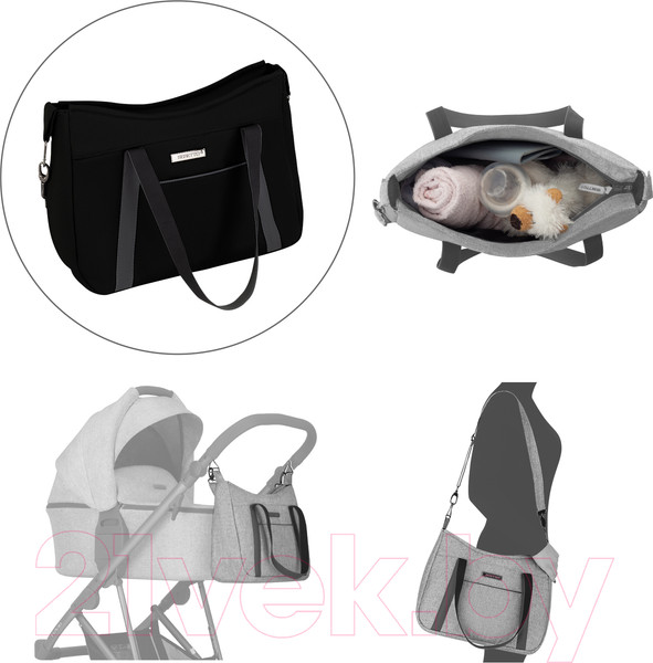 Изображение товара Детская универсальная коляска Bebetto Flavio 2 в 1 графитовая рама (10)