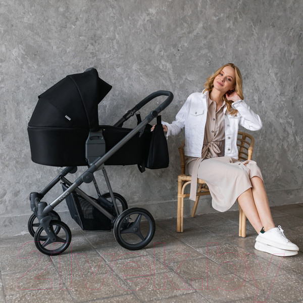 Изображение товара Детская универсальная коляска Bebetto Flavio 2 в 1 графитовая рама (10)