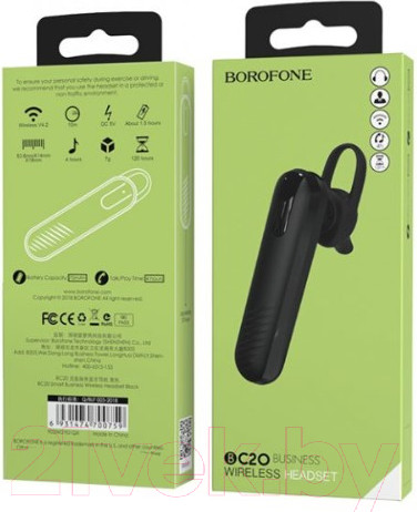 Изображение товара Односторонняя гарнитура Borofone BC20 (черный)