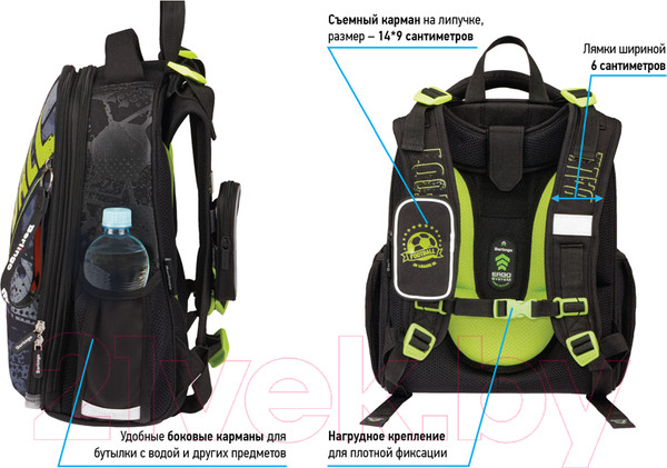 Изображение товара Школьный рюкзак Berlingo Expert Football Or Nothing / RU07123