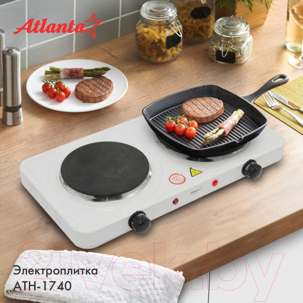 Изображение товара Электрическая настольная плита Atlanta ATH-1740 (белый)