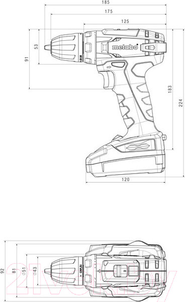 Изображение товара Профессиональная дрель-шуруповерт Metabo BS 14.4 (602206540)
