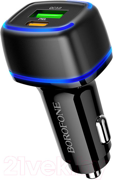 Изображение товара Зарядное устройство автомобильное Borofone BZ14A (черный)