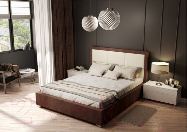 Изображение товара Двуспальная кровать Elmax Империя 160x200 Газ-лифт (Glory 14)