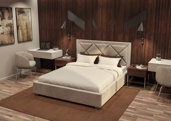 Изображение товара Двуспальная кровать Elmax Римини 200x200 Газ-лифт (Glory 16)