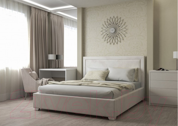 Изображение товара Двуспальная кровать Elmax Альба 200x200 Стационарное (Glory 16)