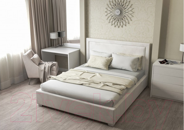 Изображение товара Двуспальная кровать Elmax Альба 200x200 Стационарное (Glory 16)