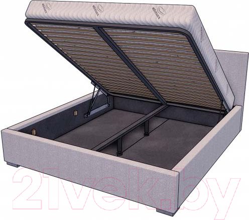 Изображение товара Двуспальная кровать Elmax Альба 200x200 Газ-лифт  (Glory 19)
