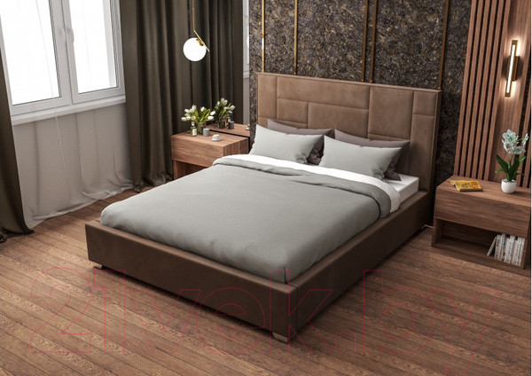 Изображение товара Двуспальная кровать Elmax Неаполь 200x200 Газ-лифт (Glory 17)