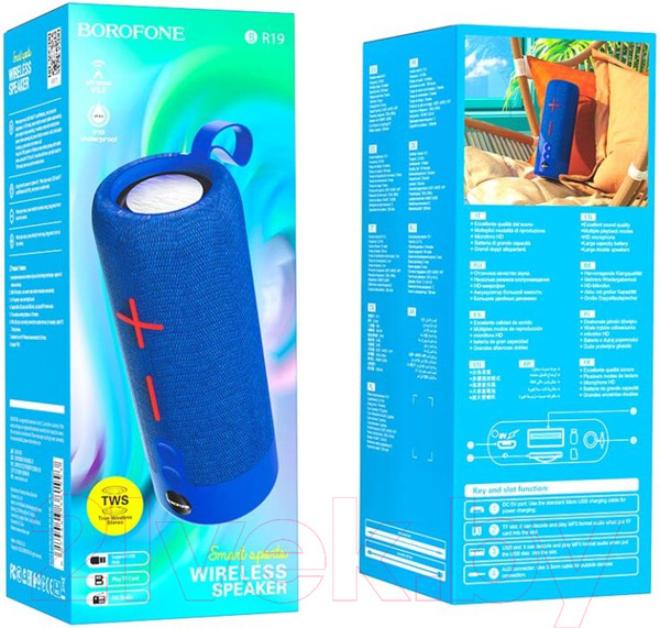 Изображение товара Портативная колонка Borofone BR19 (синий)