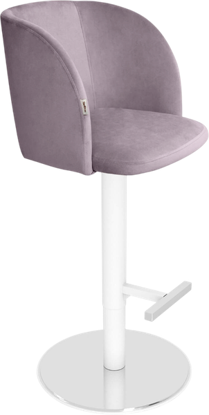 Изображение товара Стул барный Sheffilton SHT-ST33/S128 (сиреневая орхидея/хром/белый муар)