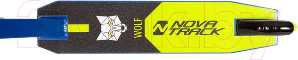 Изображение товара Самокат трюковый Novatrack WOLF'20 PU 110P.WOLF.BBL22 (черный/синий)