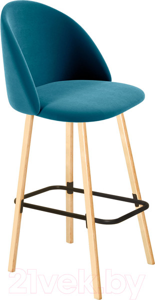 Изображение товара Стул барный Sheffilton SHT-ST35/S94 (тихий океан/прозрачный лак/черный муар)