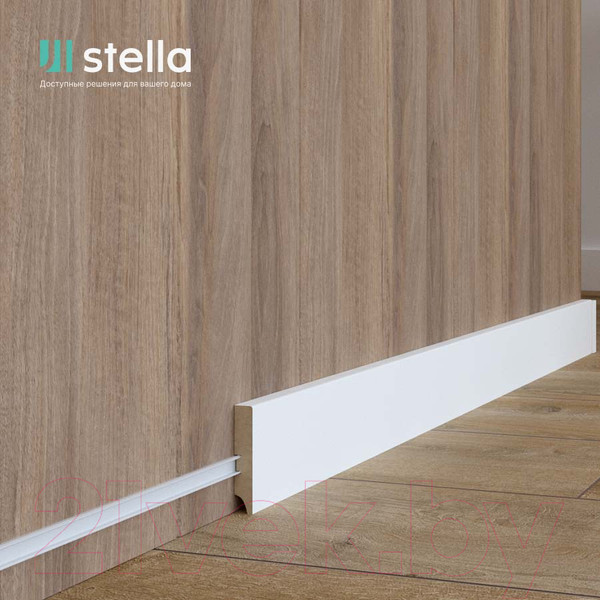 Изображение товара Плинтус STELLA МДФ 80А (2000x80x16, белый)