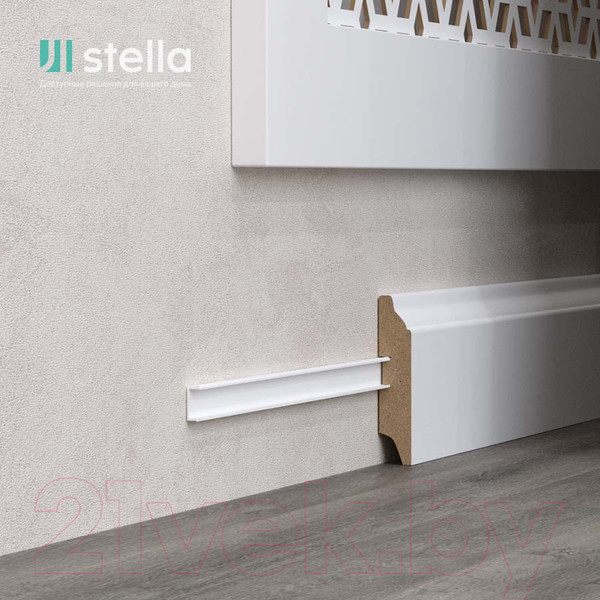 Изображение товара Плинтус STELLA МДФ 82 (2000x82x16, белый)