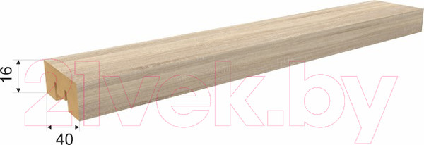 Изображение товара Рейка интерьерная STELLA Бриона МДФ Дуб Сонома (2700x40x16)