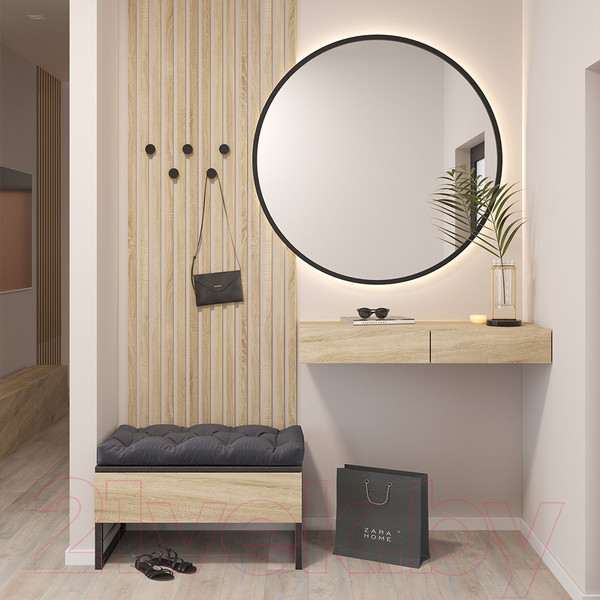 Изображение товара Рейка интерьерная STELLA Бриона МДФ Дуб Сонома (2700x40x16)